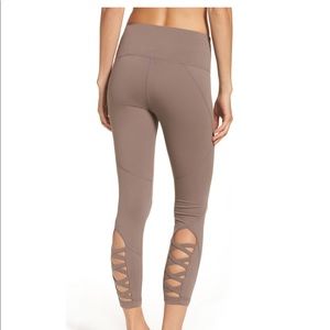 Zella 7/8 crop tan size XS cross bottom